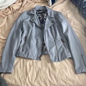 Womens black Rivet leather jacket